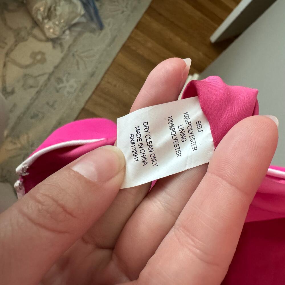 AMANDA UPRICHARD Beeba Dress Hot Pink and White Mini Size Medium - Picture 6 of 7